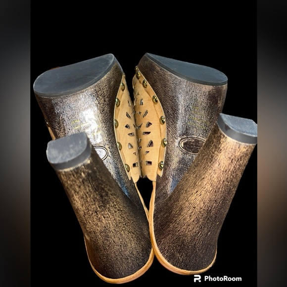 Nadara genuine leather heeled clogs! NIB! - Picture 4 of 7